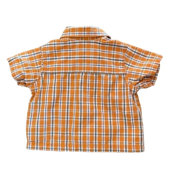 2-Piece Old Navy Denim Overalls and Plaid Button-Front Shirt 0-3 Months - Picture 6 of 12